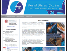 Tablet Screenshot of friendmetals.com